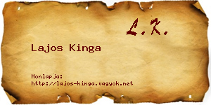 Lajos Kinga névjegykártya