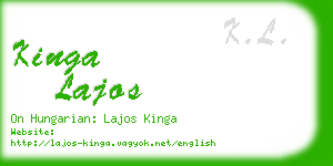 kinga lajos business card